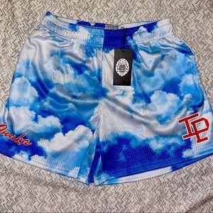 Inaka Power Shorts Blue Cloudy Skies